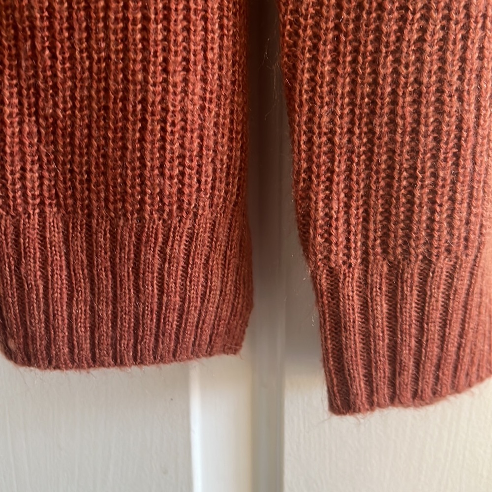 Maurices Rust Pink And White Color Block Sweater - image 4